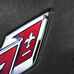 C7 Corvette Stingray Crossed flag Metal Under hood Emblem Fits: 2014 thru 2019