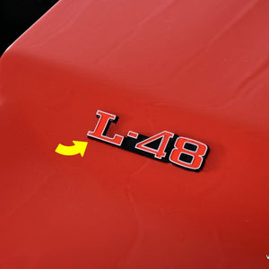 C3 Corvette 73-80 L-48 Hood Emblems Official GM Restoration Emblem Both Sides