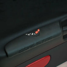 Load image into Gallery viewer, C5 Corvette Black Door Armrest Pad with Embroidered Black Cross Flag  97 - 04
