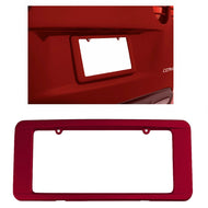 C6 Corvette Rear License Plate Frame GM Correct Crystal Red Paint 05-13
