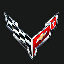 Load image into Gallery viewer, C8 Corvette Trunk Crossed flag Metal Under Lid Frunk Emblem Fits: 2020 + Later
