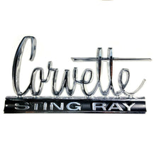 Load image into Gallery viewer, C2 Corvette Wall Emblem Large Metal Art 66-67 Full 24&quot; x 13.5&quot; In Size
