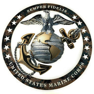 USMC Officer Round Emblem Magnet 4