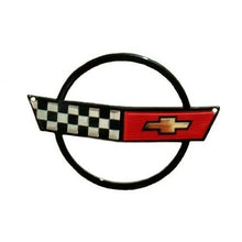 Load image into Gallery viewer, C4 Corvette Crossed Flag Metal Magnet Emblem Art Size: 5&quot; x 3&quot; 84 thru 90
